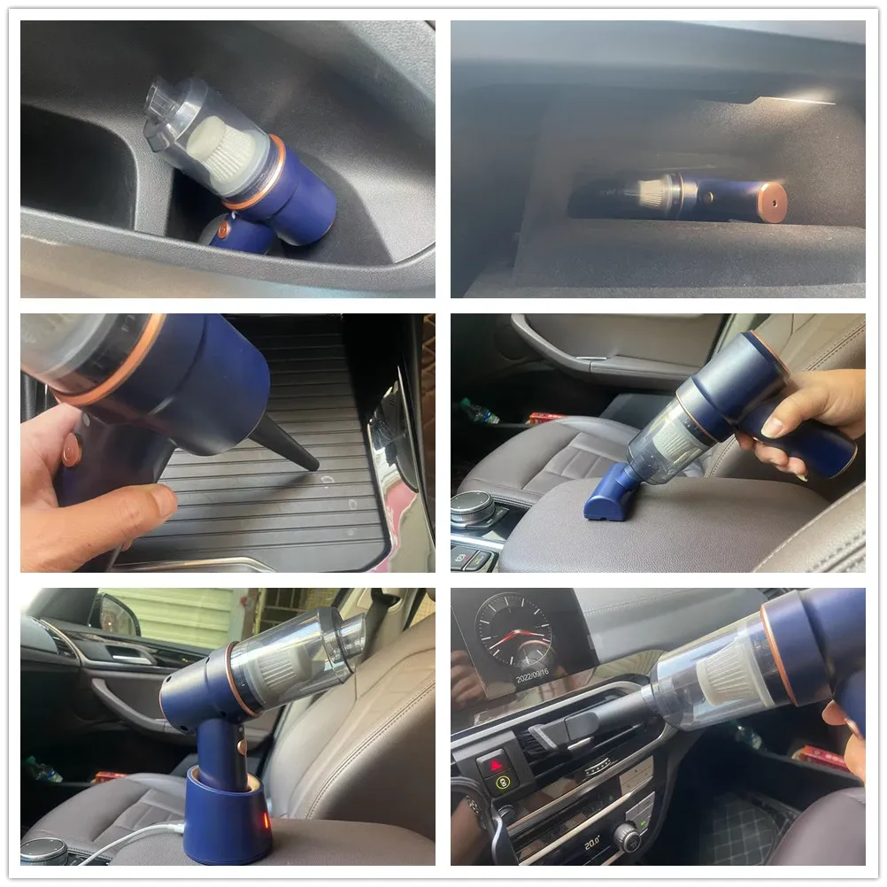 80000Pa 2 In 1 Car Vacuum Cleaner Wireless Air Duster Mini Handheld High-power Air Blower Duster 80000Pa 2 In 1 Car Vacuum Cleaner Wireless Air Duster Mini Handheld High-power Air Blower Duster