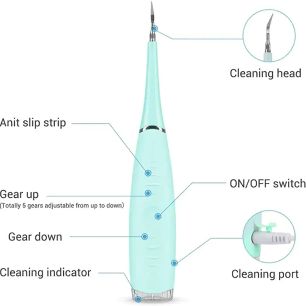 Sonic Dental Scaler Tooth Calculus Remover Ultrasonic Vibration כל היתרונות
