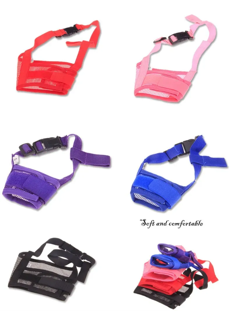 Anti Barking Dog Muzzle For Small Large Dogs Adjustable Mesh Breathable Pet Mouth Muzzles For Dogs Nylon Straps Dog Accessories Anti Barking Dog Muzzle For Small Large Dogs Adjustable Mesh Breathable Pet Mouth Muzzles For Dogs Nylon Straps Dog Accessories