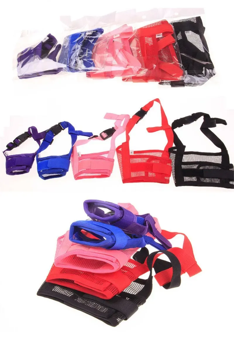 Anti Barking Dog Muzzle For Small Large Dogs Adjustable Mesh Breathable Pet Mouth Muzzles For Dogs Nylon Straps Dog Accessories Anti Barking Dog Muzzle For Small Large Dogs Adjustable Mesh Breathable Pet Mouth Muzzles For Dogs Nylon Straps Dog Accessories