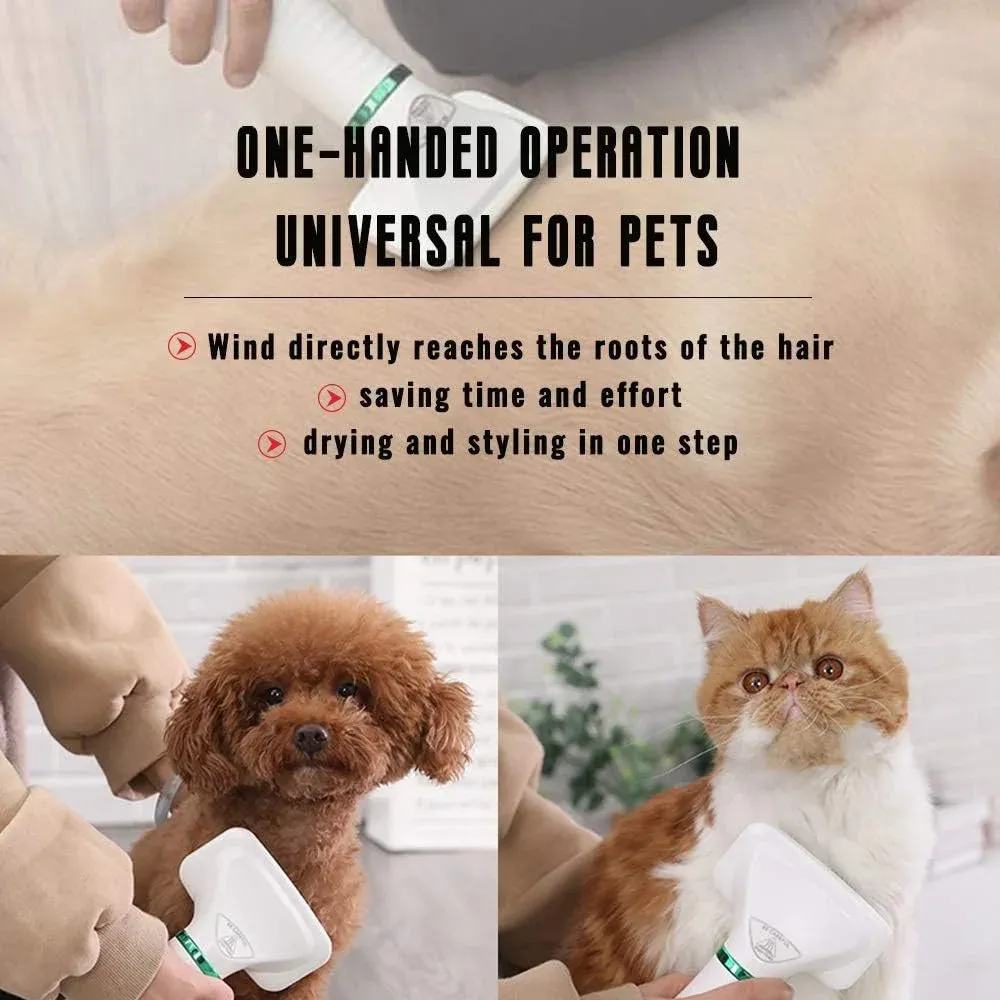 Pet Hair Dryer 2 with Slicker Brush Grooming for Cat and Dog Brush Professional Home Grooming Furry Drying Portable Dog Blower Pet Hair Dryer 2 with Slicker Brush Grooming for Cat and Dog Brush Professional Home Grooming Furry Drying Portable Dog Blower