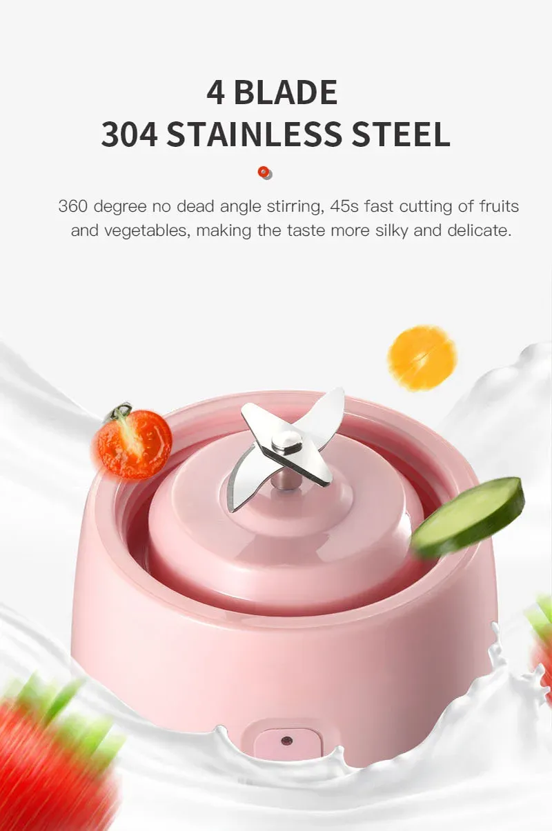 Wireless Mini Portable Blender Juicer Household Small Rechargeable Mini Juicer Cup Portable Extractor Machine Fresh Orange Wireless Mini Portable Blender Juicer Household Small Rechargeable Mini Juicer Cup Portable Extractor Machine Fresh Orange