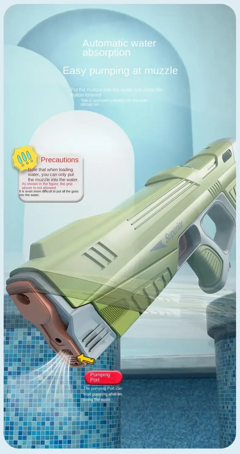 43cm Full Electric Automatic Water Storage Gun Toys Portable Children Summer Beach Outdoor Fight Fantasy Toys for Boys Kids Game 43cm Full Electric Automatic Water Storage Gun Toys Portable Children Summer Beach Outdoor Fight Fantasy Toys for Boys Kids Game