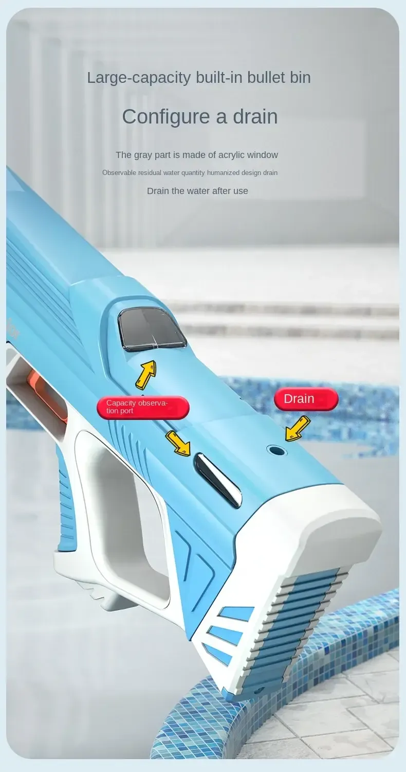 43cm Full Electric Automatic Water Storage Gun Toys Portable Children Summer Beach Outdoor Fight Fantasy Toys for Boys Kids Game 43cm Full Electric Automatic Water Storage Gun Toys Portable Children Summer Beach Outdoor Fight Fantasy Toys for Boys Kids Game