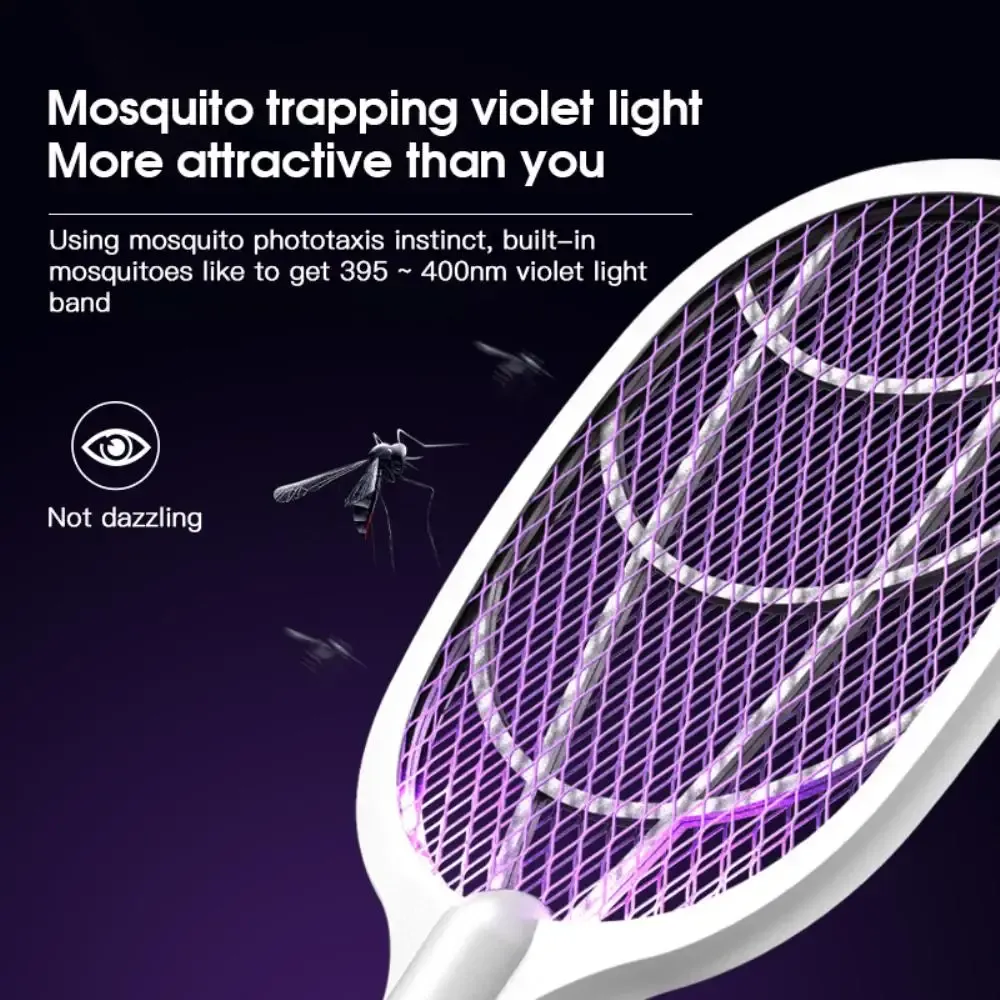 3 IN 1 Electric Mosquito Swatter Mosquito Killer 3500V USB Rechargeable Angle Adjustable Electric Bug Zapper Fly Bat Swatter 3 IN 1 Electric Mosquito Swatter Mosquito Killer 3500V USB Rechargeable Angle Adjustable Electric Bug Zapper Fly Bat Swatter