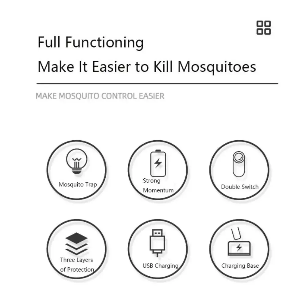 3 IN 1 Electric Mosquito Swatter Mosquito Killer 3500V USB Rechargeable Angle Adjustable Electric Bug Zapper Fly Bat Swatter 3 IN 1 Electric Mosquito Swatter Mosquito Killer 3500V USB Rechargeable Angle Adjustable Electric Bug Zapper Fly Bat Swatter