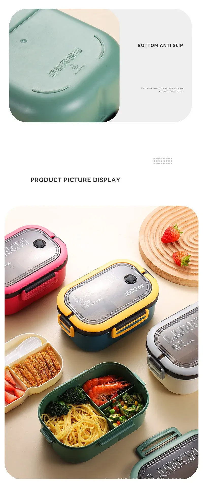 Cute Lunch Box For Kids Compartments Microwae Bento Lunchbox Children Kid School Outdoor Camping Picnic Food Container Portable Cute Lunch Box For Kids Compartments Microwae Bento Lunchbox Children Kid School Outdoor Camping Picnic Food Container Portable