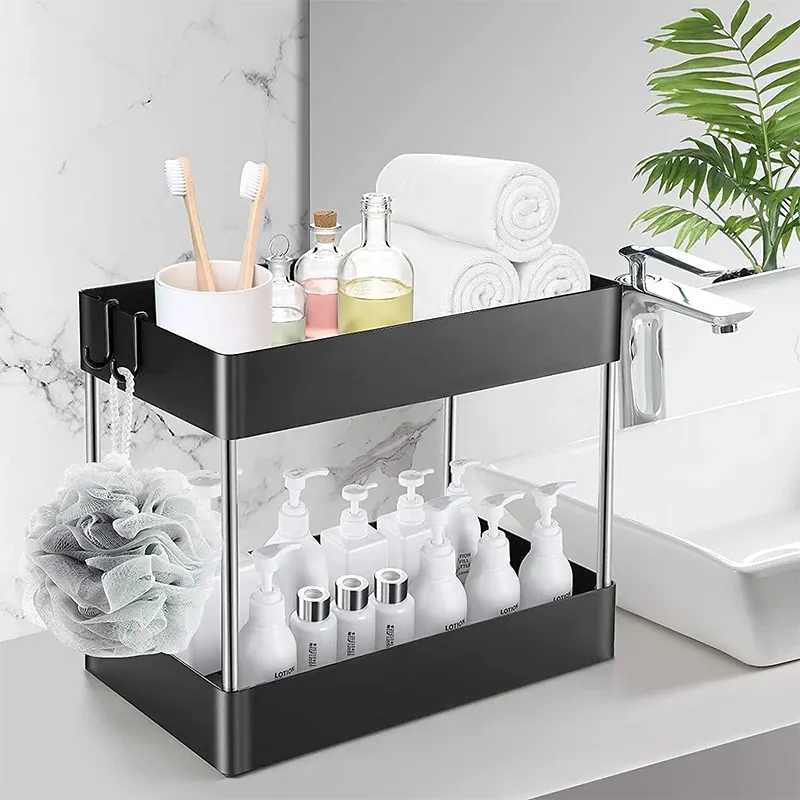 1/2 Pcs Under Sink Storage Organizer 2 Tier Drawer Multipurpose Rack Cabinet Under Sink Storage Rack Bathroom Kitchen Organizer 1/2 Pcs Under Sink Storage Organizer 2 Tier Drawer Multipurpose Rack Cabinet Under Sink Storage Rack Bathroom Kitchen Organizer
