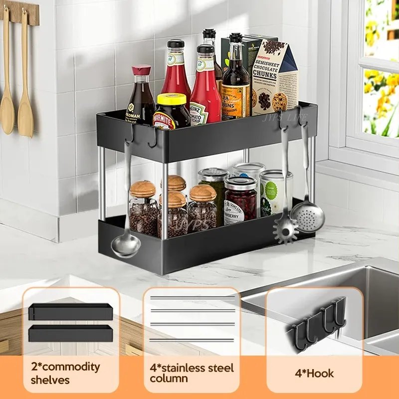 1/2 Pcs Under Sink Storage Organizer 2 Tier Drawer Multipurpose Rack Cabinet Under Sink Storage Rack Bathroom Kitchen Organizer 1/2 Pcs Under Sink Storage Organizer 2 Tier Drawer Multipurpose Rack Cabinet Under Sink Storage Rack Bathroom Kitchen Organizer