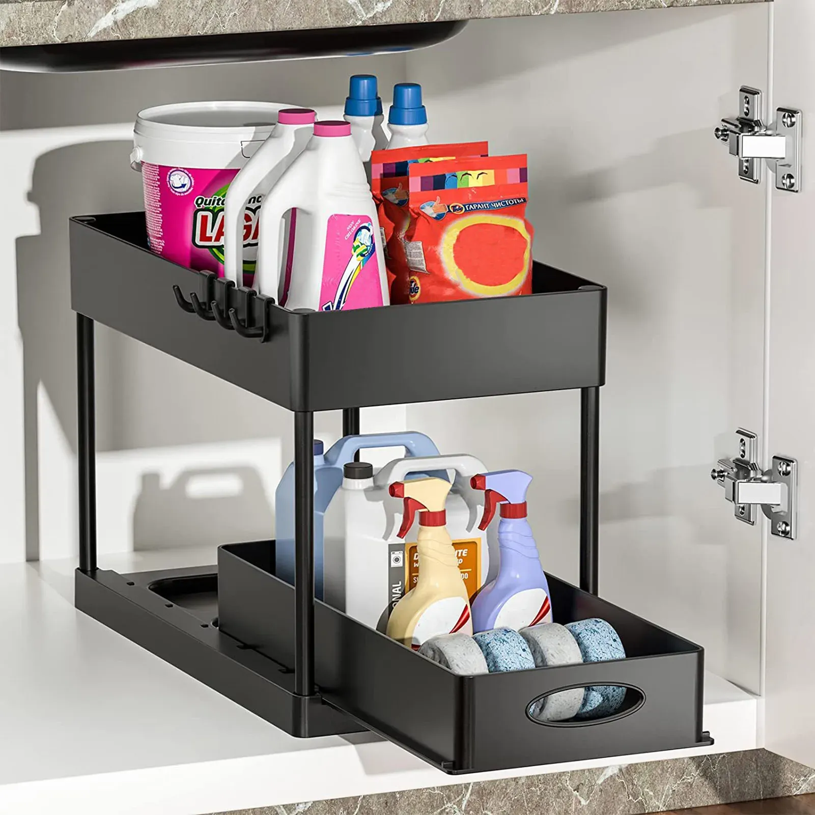 1/2 Pcs Under Sink Storage Organizer 2 Tier Drawer Multipurpose Rack Cabinet Under Sink Storage Rack Bathroom Kitchen Organizer 1/2 Pcs Under Sink Storage Organizer 2 Tier Drawer Multipurpose Rack Cabinet Under Sink Storage Rack Bathroom Kitchen Organizer