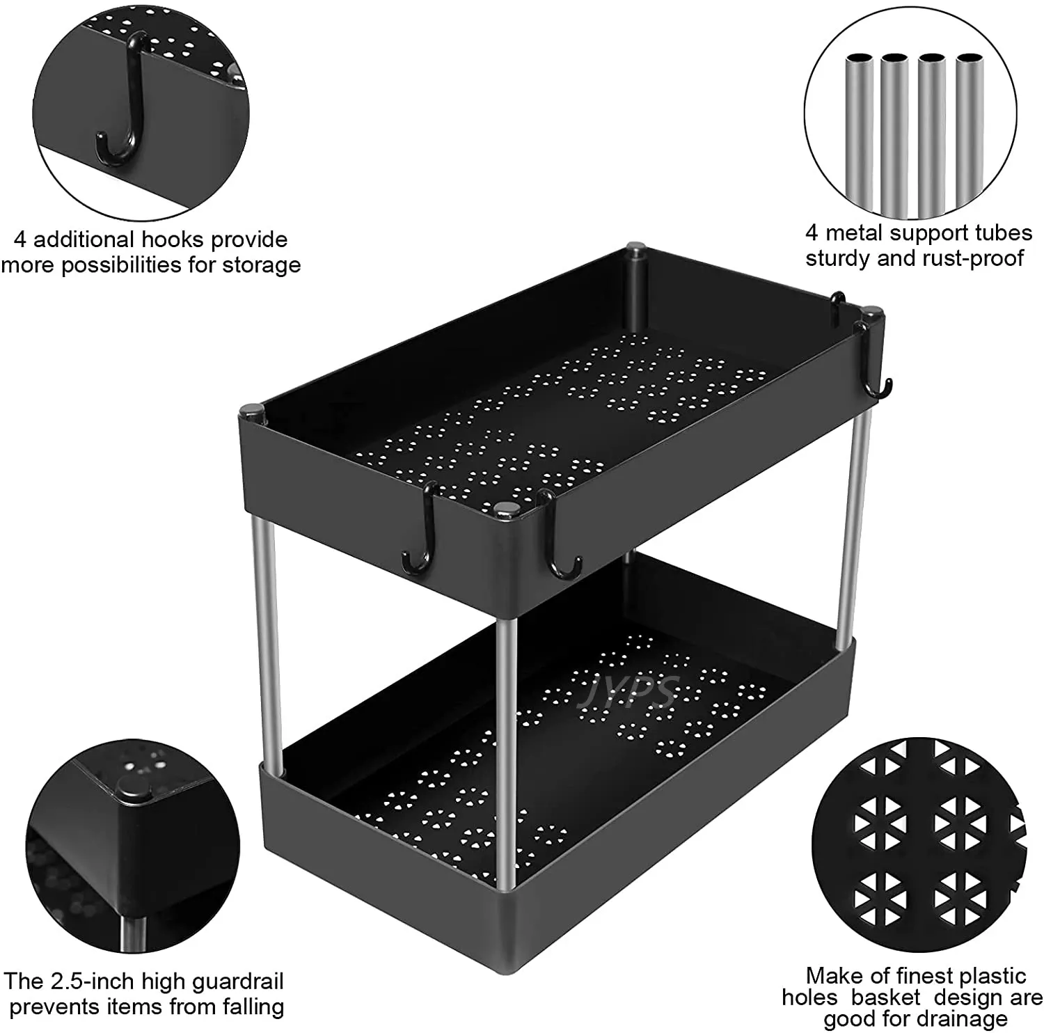 1/2 Pcs Under Sink Storage Organizer 2 Tier Drawer Multipurpose Rack Cabinet Under Sink Storage Rack Bathroom Kitchen Organizer 1/2 Pcs Under Sink Storage Organizer 2 Tier Drawer Multipurpose Rack Cabinet Under Sink Storage Rack Bathroom Kitchen Organizer