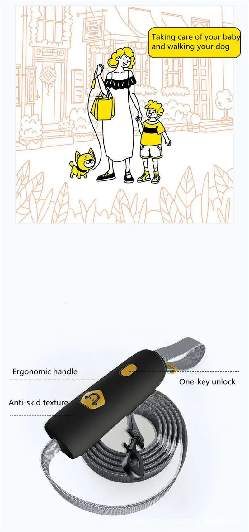 1.3M Dog Leash Anti-Explosion Reflective Stripe String Metal Clasp Easy Lock Cylindrical Comfortable Grip Handle Pet Puppy Leash 1.3M Dog Leash Anti-Explosion Reflective Stripe String Metal Clasp Easy Lock Cylindrical Comfortable Grip Handle Pet Puppy Leash