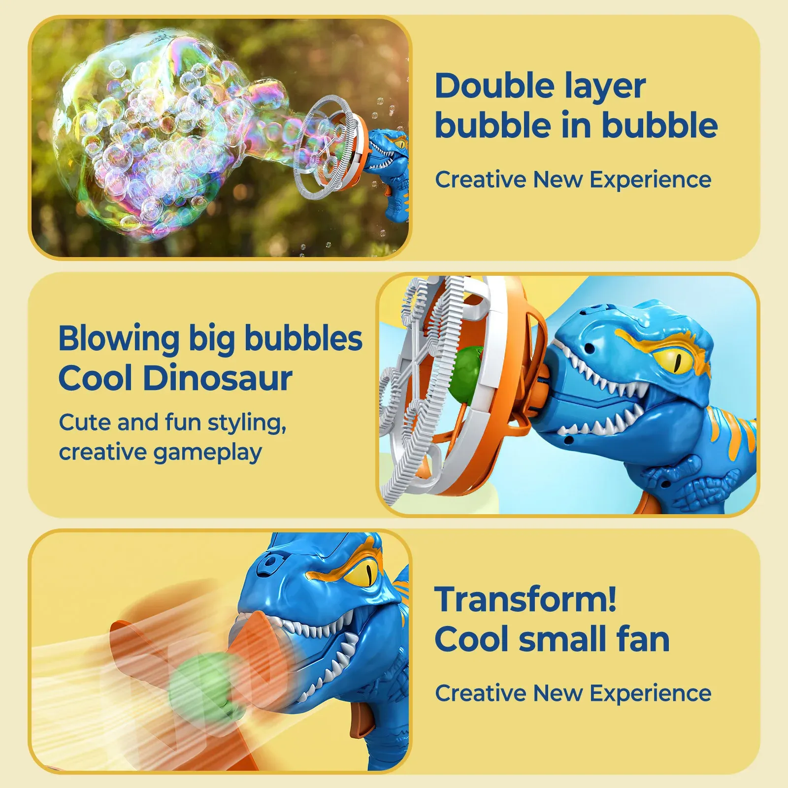 Bubble Gun Bubble Machine Dinosaur Bubble Machine Toys Suitable for Children and Toddlers Bubble Gun Party Gifts Birthday Bubble Gun Bubble Machine Dinosaur Bubble Machine Toys Suitable for Children and Toddlers Bubble Gun Party Gifts Birthday