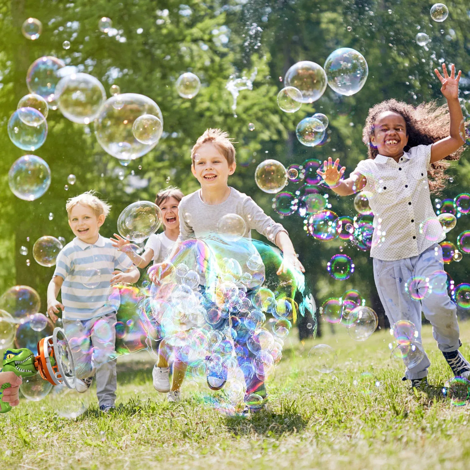 Bubble Gun Bubble Machine Dinosaur Bubble Machine Toys Suitable for Children and Toddlers Bubble Gun Party Gifts Birthday Bubble Gun Bubble Machine Dinosaur Bubble Machine Toys Suitable for Children and Toddlers Bubble Gun Party Gifts Birthday