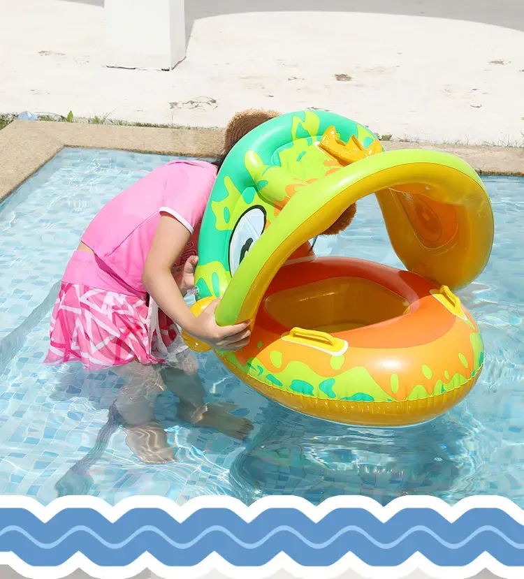 Infant Baby Float Swimming Seat Circle Inflatable Pool Swimming Ring Baby Water Seat with Sunshade Summer Beach Party Toys Infant Baby Float Swimming Seat Circle Inflatable Pool Swimming Ring Baby Water Seat with Sunshade Summer Beach Party Toys