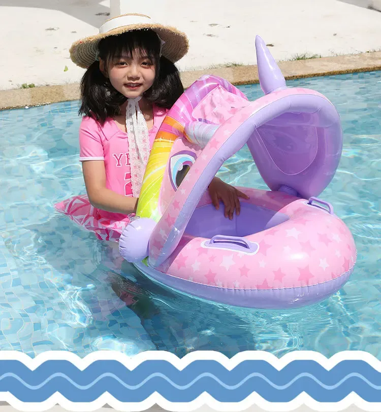 Infant Baby Float Swimming Seat Circle Inflatable Pool Swimming Ring Baby Water Seat with Sunshade Summer Beach Party Toys Infant Baby Float Swimming Seat Circle Inflatable Pool Swimming Ring Baby Water Seat with Sunshade Summer Beach Party Toys