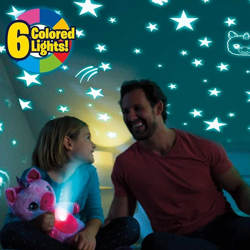 Plush Animal Doll Light Projector Night Light Cute Puppy Unicorn Toy Belly Projection Children's Gift Christmas Room Atmosphere Plush Animal Doll Light Projector Night Light Cute Puppy Unicorn Toy Belly Projection Children's Gift Christmas Room Atmosphere