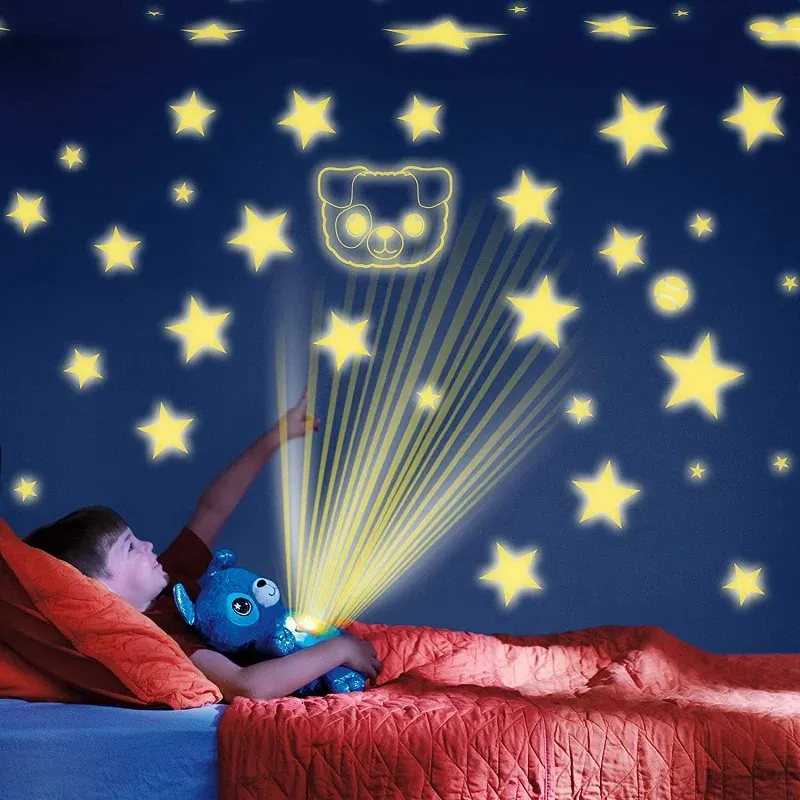Plush Animal Doll Light Projector Night Light Cute Puppy Unicorn Toy Belly Projection Children's Gift Christmas Room Atmosphere Plush Animal Doll Light Projector Night Light Cute Puppy Unicorn Toy Belly Projection Children's Gift Christmas Room Atmosphere