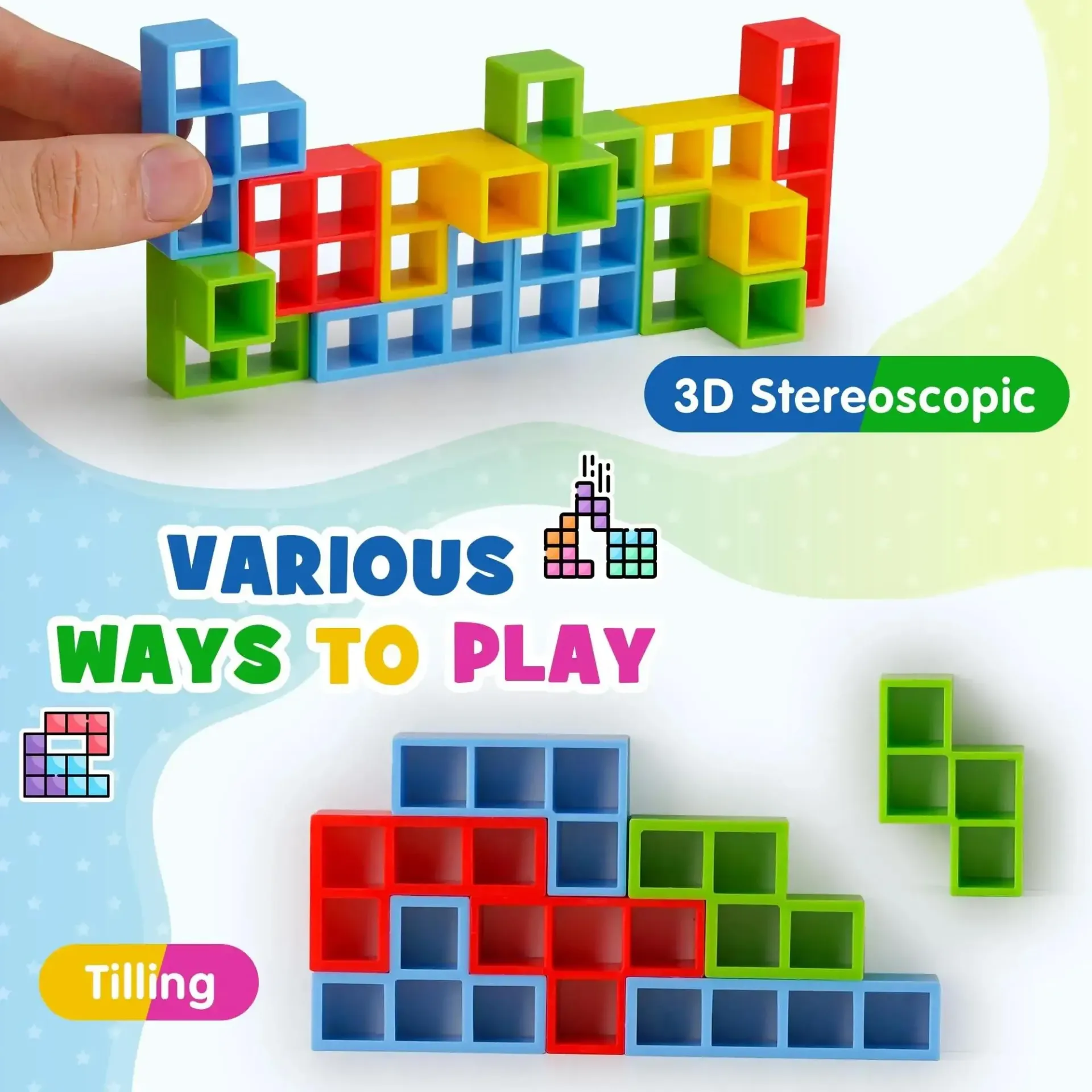 64PCS Tetra Tower Fun Balance Stacking Building Blocks Board Game for Kids Adults Friends Team Dorm Family Game Night and Partie 64PCS Tetra Tower Fun Balance Stacking Building Blocks Board Game for Kids Adults Friends Team Dorm Family Game Night and Partie