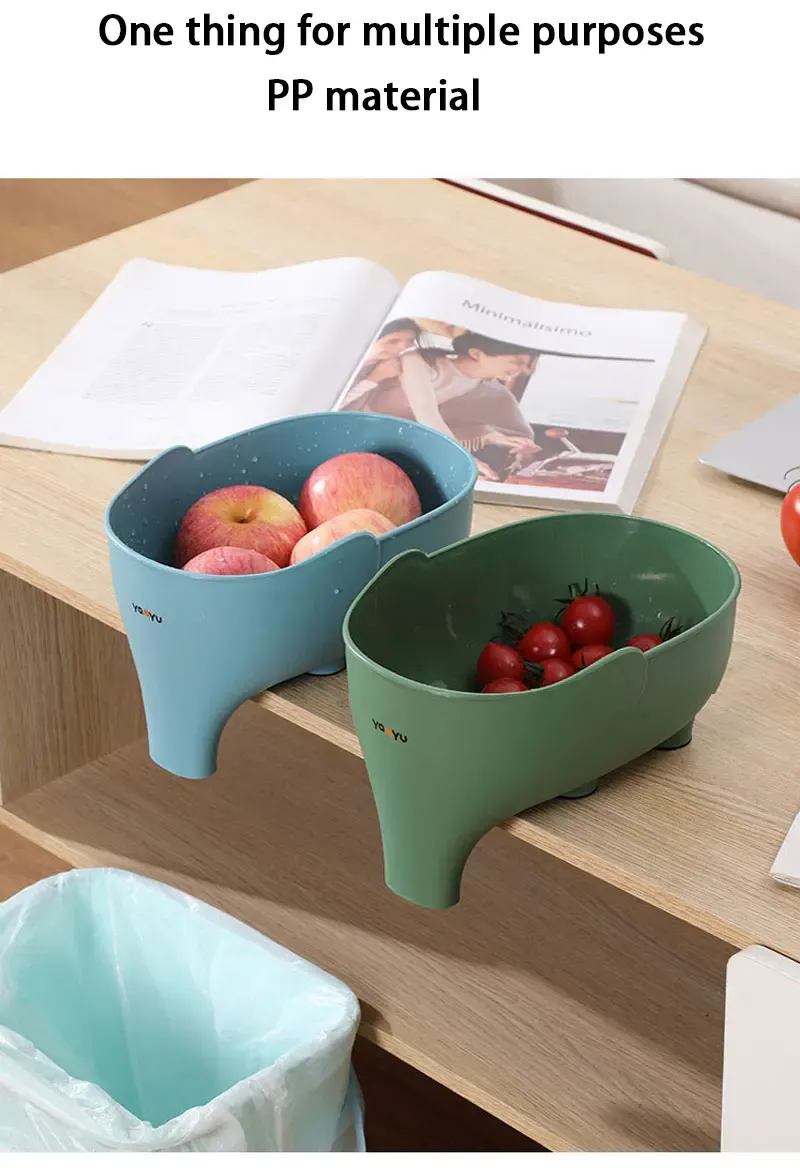 Elephant Drain Basket Multi-purpose Kitchen Storage Drain Basket Household Fruit and Vegetable Basket Plastic Drain Basket Elephant Drain Basket Multi-purpose Kitchen Storage Drain Basket Household Fruit and Vegetable Basket Plastic Drain Basket