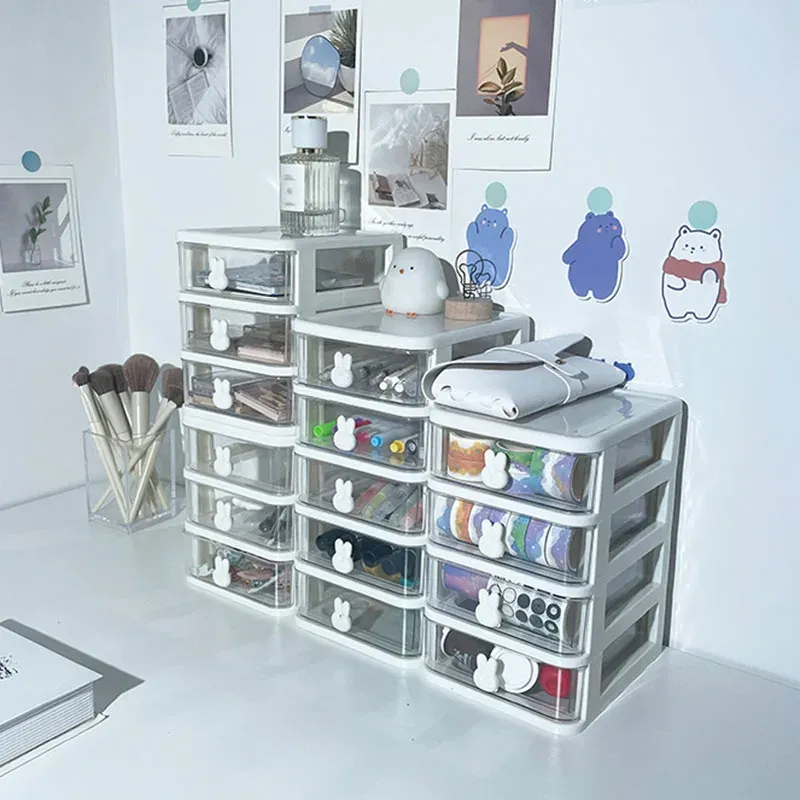 Multi-functional Desktop Organizer Drawer Box with Pen Holder and Hair Accessories Storage Shelf Multi-functional Desktop Organizer Drawer Box with Pen Holder and Hair Accessories Storage Shelf