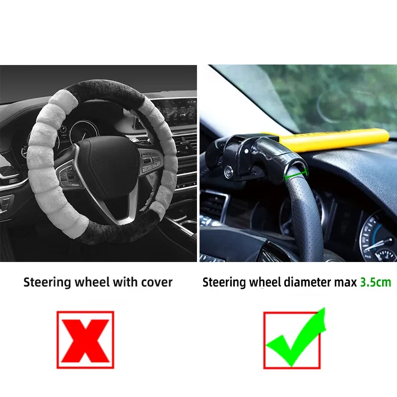 Universal Car Steering Wheel Lock Heavy Locking Devices Duty Anti-theft Car/Van Security Rotary Enhance Automobile Security Universal Car Steering Wheel Lock Heavy Locking Devices Duty Anti-theft Car/Van Security Rotary Enhance Automobile Security