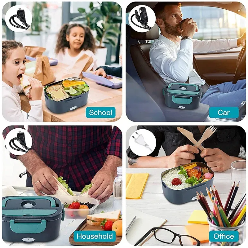 קופסת אוכל חשמלית לחימום מזון - הפתרון המושלם לארוחות חמות בכל זמן ובכל מקום! – תמונה 6