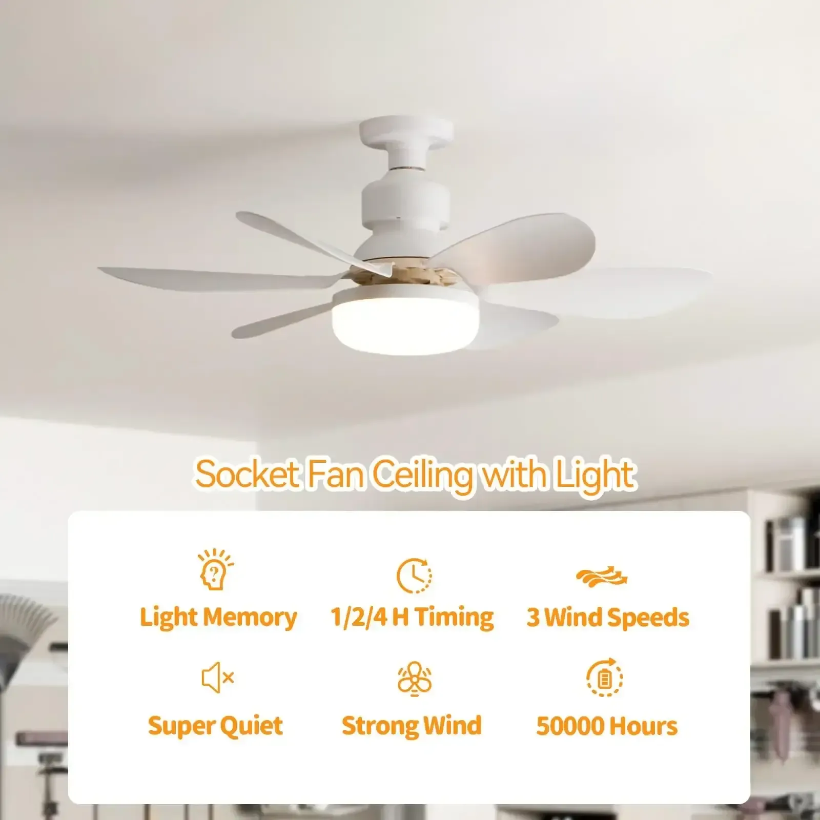 LED 30W ceiling fan light E27 with remote control for dimming, suitable for living room, study, household use, 85-265V LED 30W ceiling fan light E27 with remote control for dimming, suitable for living room, study, household use, 85-265V
