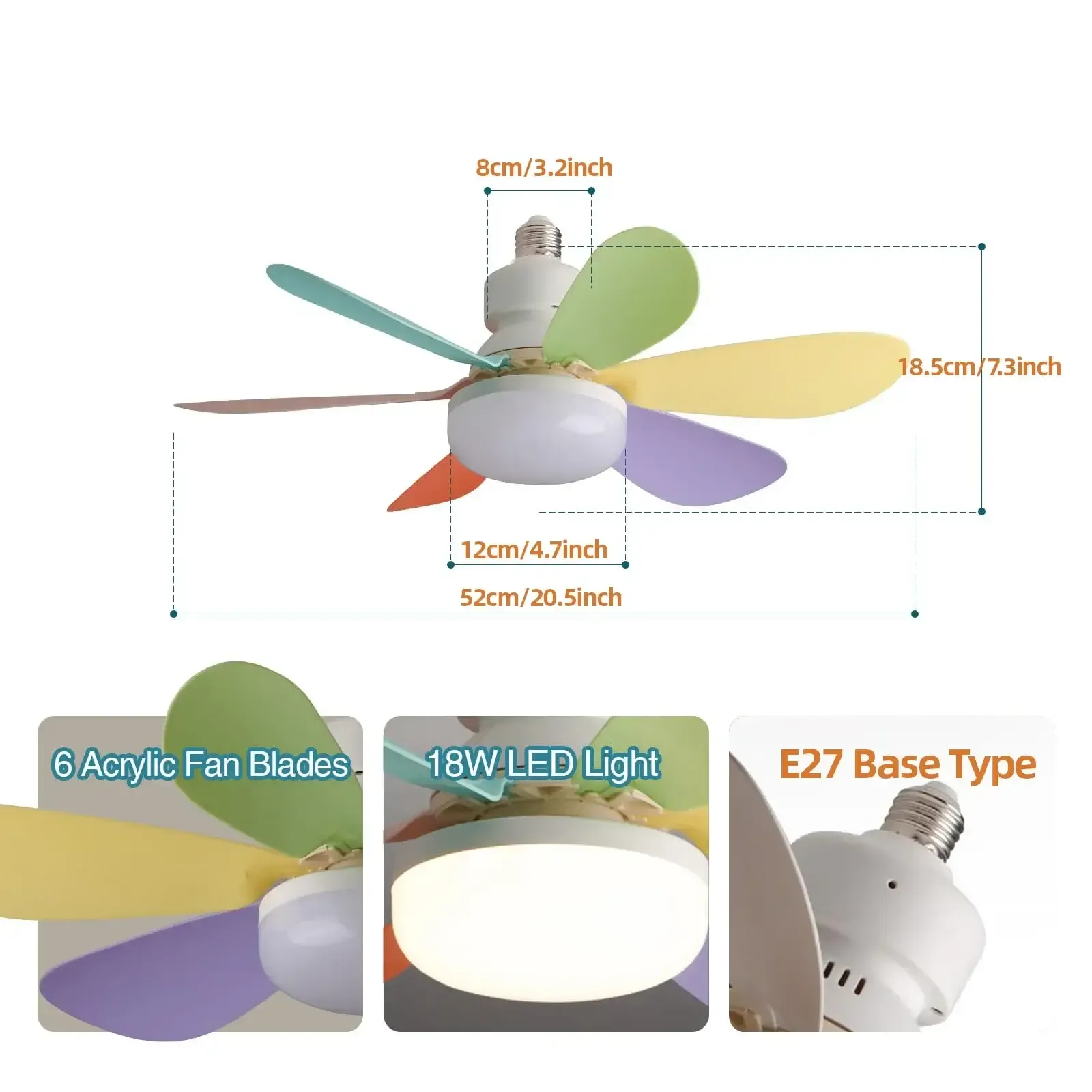 LED 30W ceiling fan light E27 with remote control for dimming, suitable for living room, study, household use, 85-265V LED 30W ceiling fan light E27 with remote control for dimming, suitable for living room, study, household use, 85-265V