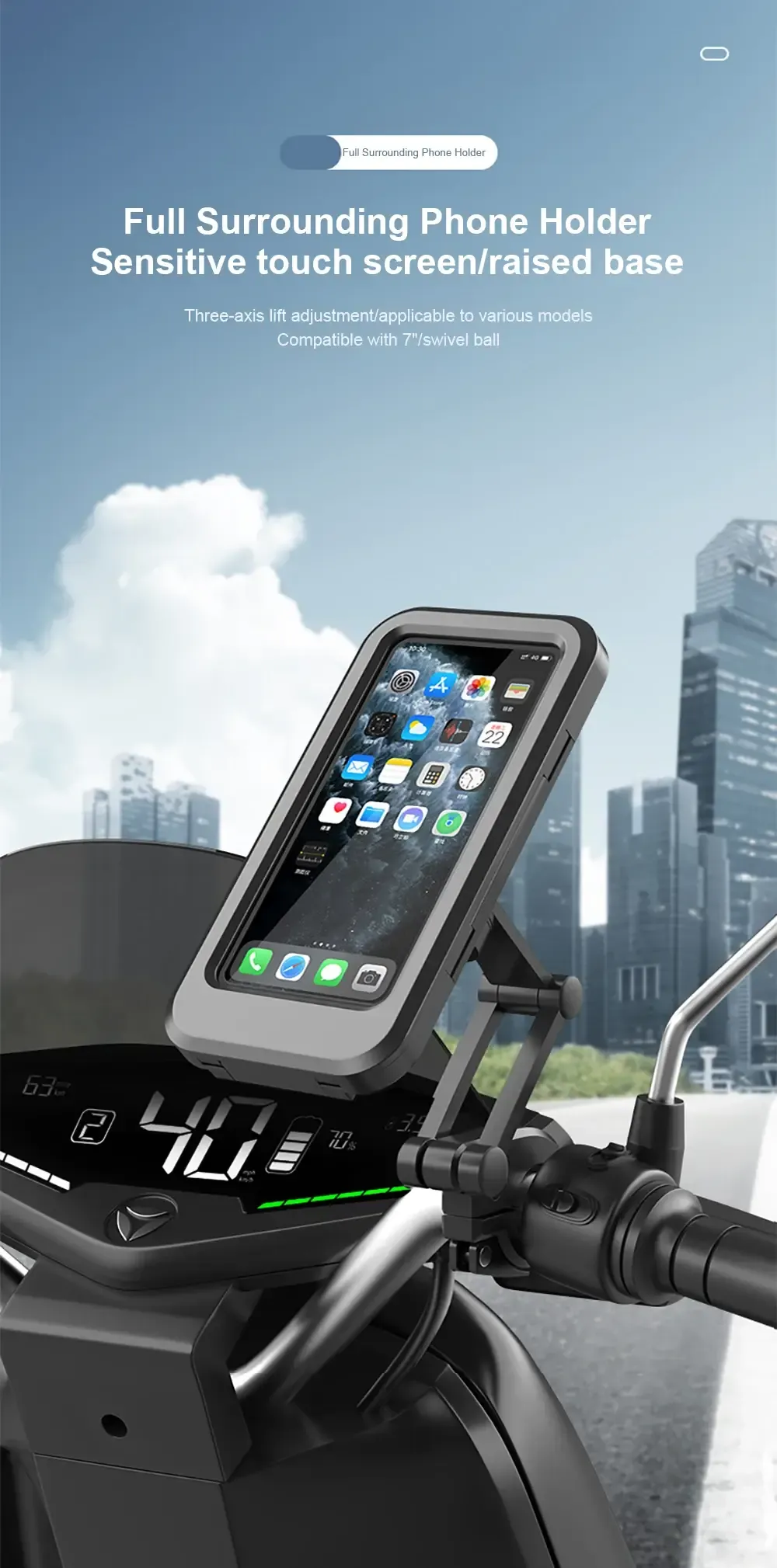 Waterproof Bicycle Mobile Phone Holder Support Universal Motorcycle GPS 360°Swivel Adjustable Bike Cellphone Holder Waterproof Bicycle Mobile Phone Holder Support Universal Motorcycle GPS 360°Swivel Adjustable Bike Cellphone Holder