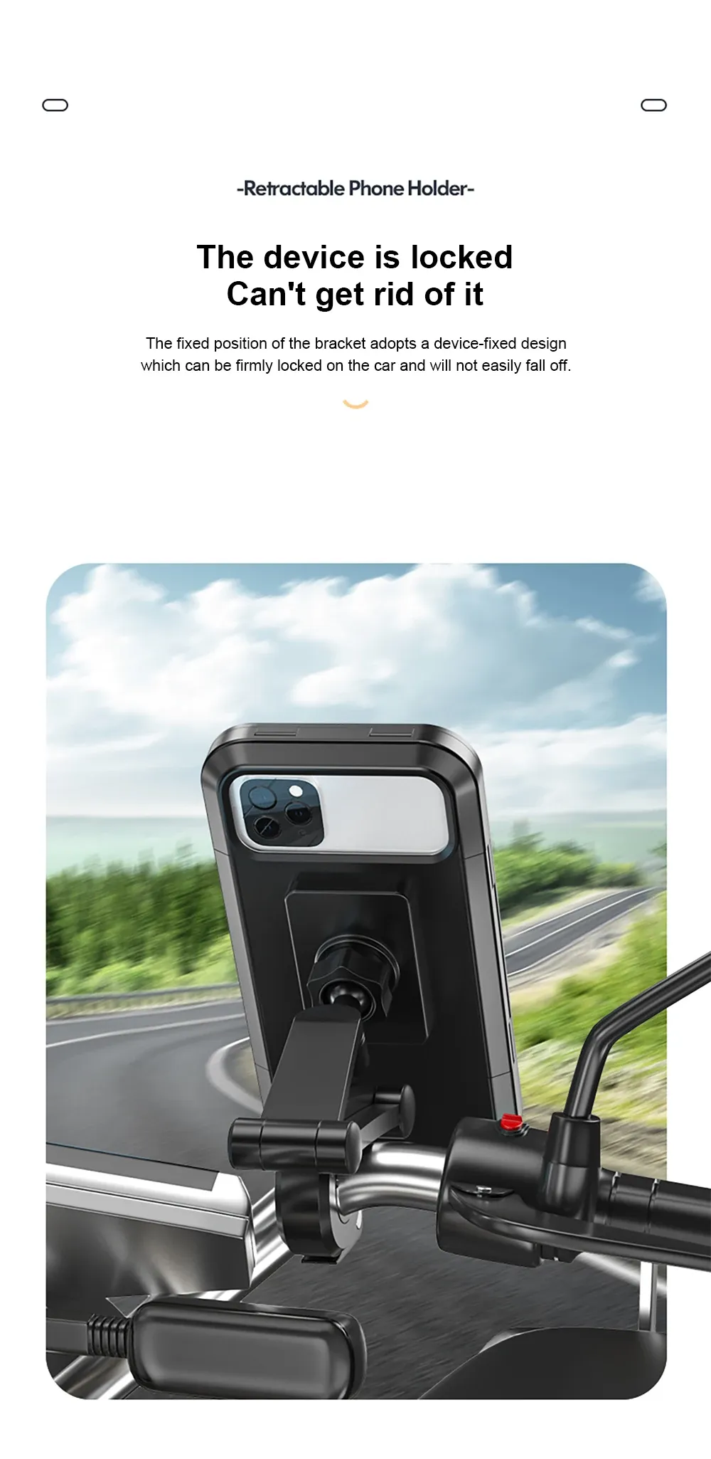Waterproof Bicycle Mobile Phone Holder Support Universal Motorcycle GPS 360°Swivel Adjustable Bike Cellphone Holder Waterproof Bicycle Mobile Phone Holder Support Universal Motorcycle GPS 360°Swivel Adjustable Bike Cellphone Holder