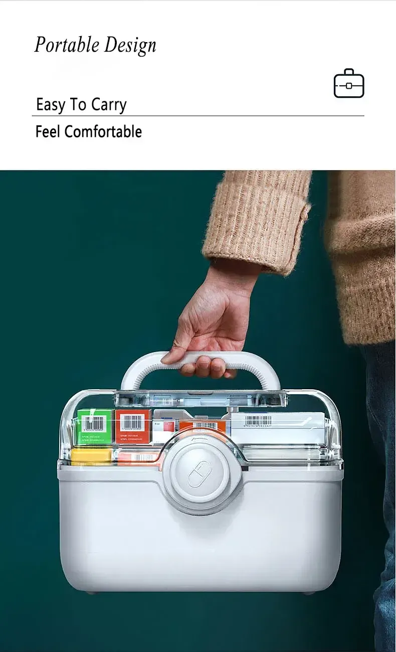 Large Capacity Family Medicine Organizer Box Portable First Aid Kit Medicine Storage Boxes Organizers Plastic Organizing Home Large Capacity Family Medicine Organizer Box Portable First Aid Kit Medicine Storage Boxes Organizers Plastic Organizing Home