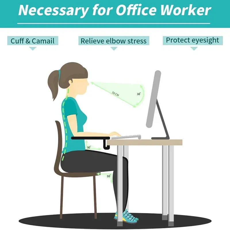 Computer Arm Rest For Desk Adjustable Ergonomic Wrist Rest Support For Keyboard Armrest Extender Rotating Mouse Pad Holder Computer Arm Rest For Desk Adjustable Ergonomic Wrist Rest Support For Keyboard Armrest Extender Rotating Mouse Pad Holder