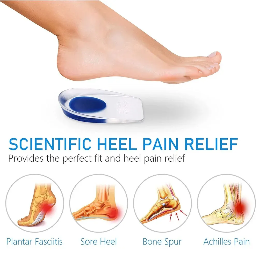 1pair Soft Silicone Gel Insoles Men Women Transparent Relieve Foot Pain Heel Insoles Foot Massager Care Shoe Pad Foot Care Tool 1pair Soft Silicone Gel Insoles Men Women Transparent Relieve Foot Pain Heel Insoles Foot Massager Care Shoe Pad Foot Care Tool