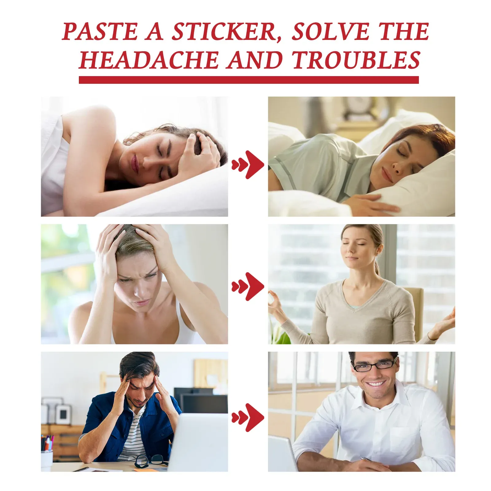 Headache Relief Plaster Improve Migraine Mental Anxiety Insomnia Relieve Stress Nerve Relax Dizziness Relief Head Care Patches Headache Relief Plaster Improve Migraine Mental Anxiety Insomnia Relieve Stress Nerve Relax Dizziness Relief Head Care Patches