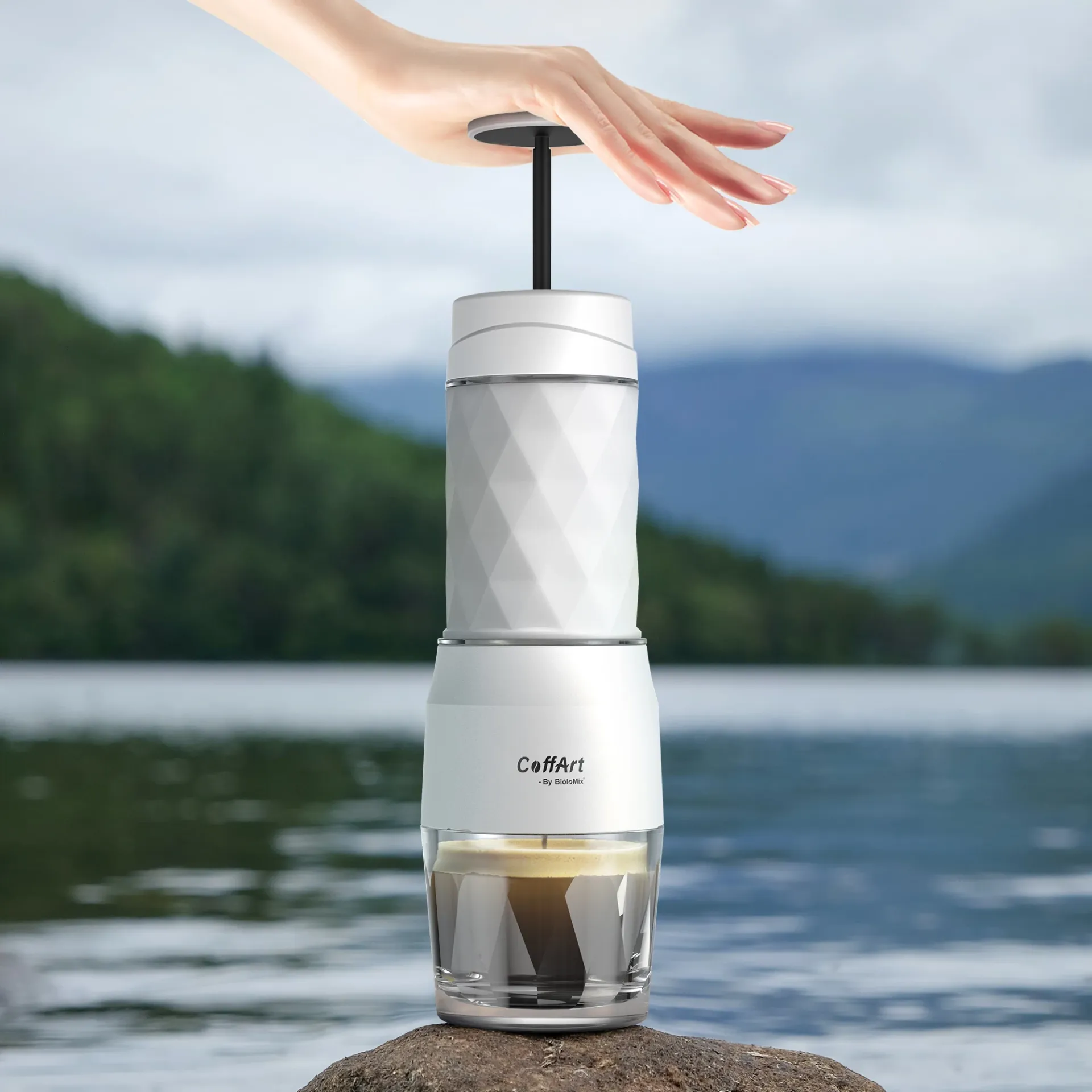 Portable Coffee Maker Espresso Machine Hand Press Capsule Ground Coffee Brewer Portable for Travel and Picnic Portable Coffee Maker Espresso Machine Hand Press Capsule Ground Coffee Brewer Portable for Travel and Picnic