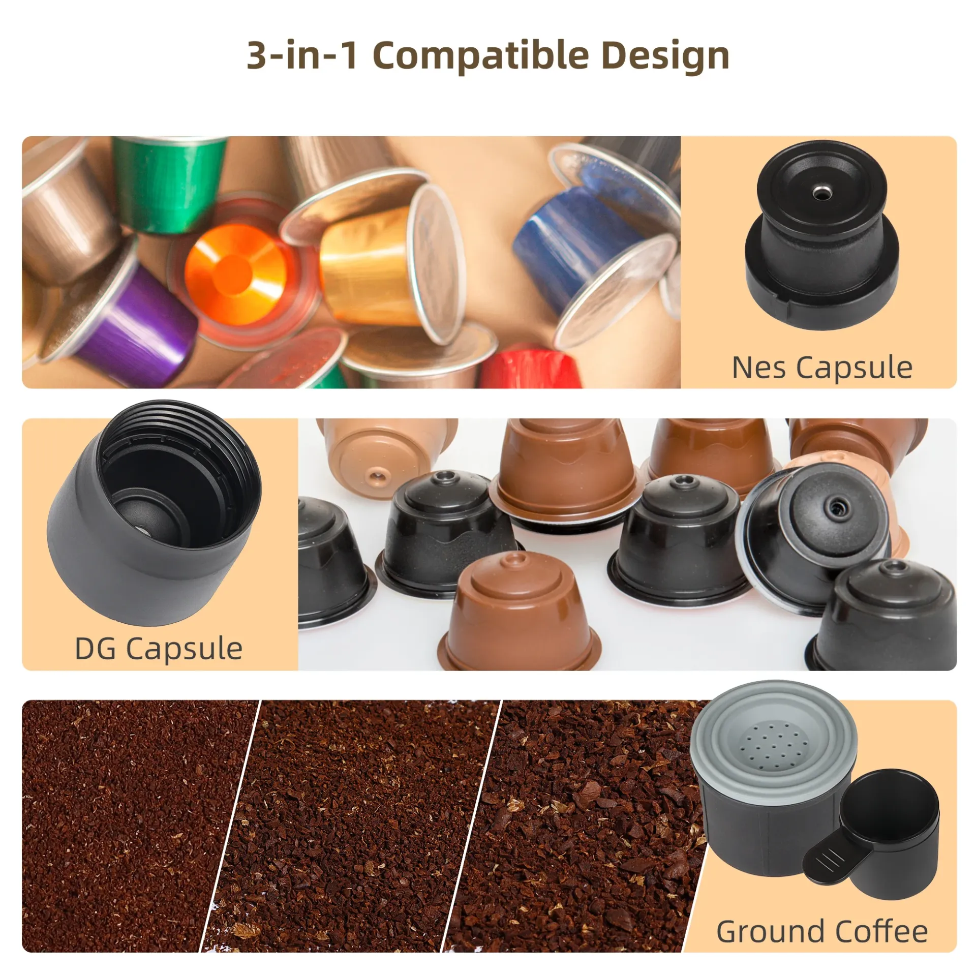 Portable Coffee Maker Espresso Machine Hand Press Capsule Ground Coffee Brewer Portable for Travel and Picnic Portable Coffee Maker Espresso Machine Hand Press Capsule Ground Coffee Brewer Portable for Travel and Picnic
