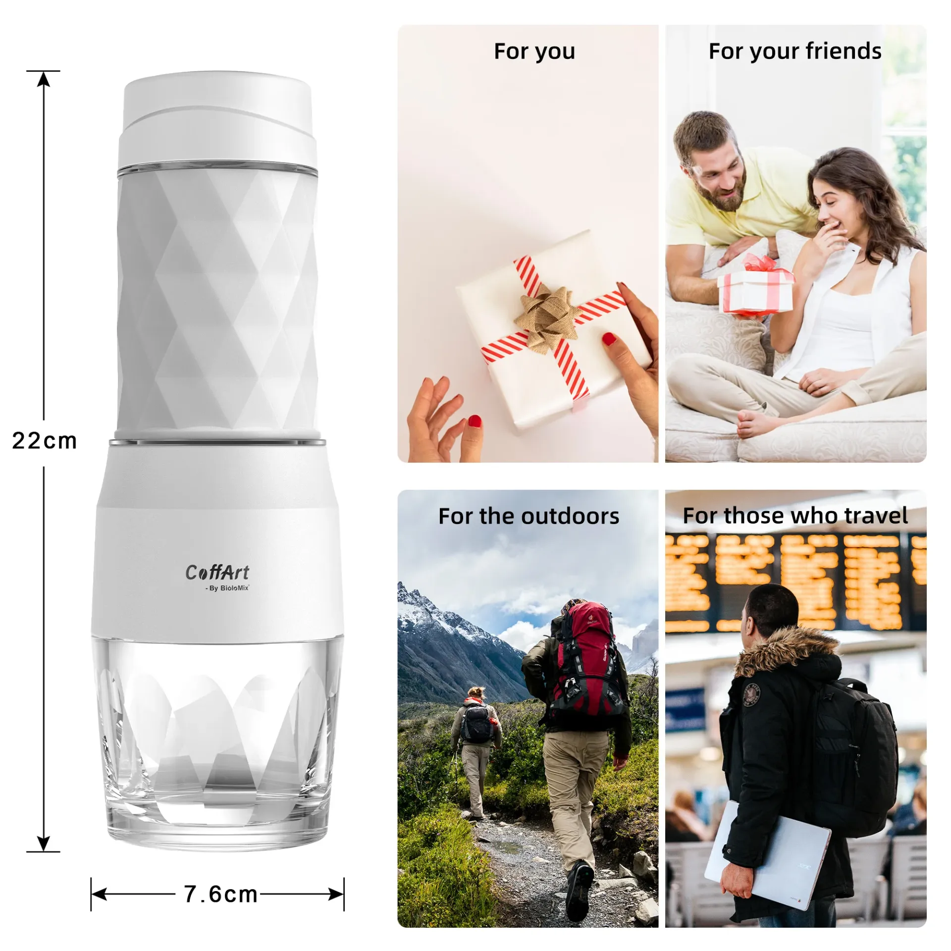 Portable Coffee Maker Espresso Machine Hand Press Capsule Ground Coffee Brewer Portable for Travel and Picnic Portable Coffee Maker Espresso Machine Hand Press Capsule Ground Coffee Brewer Portable for Travel and Picnic