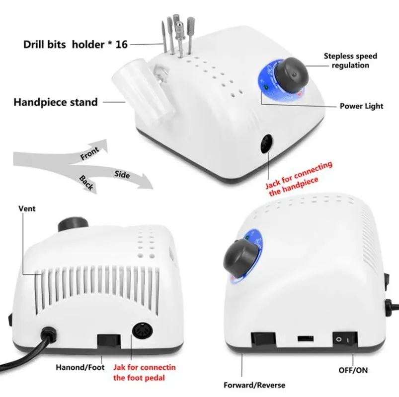 מכונת שיוף מקצועית סטרונג 210 עד 45,000 סיבובים לדקה – תמונה 3