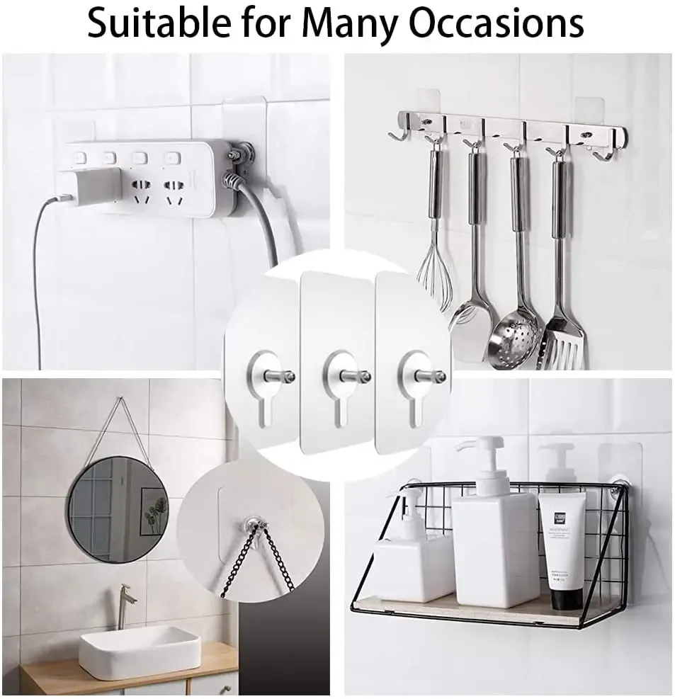 Adhesive Nails Wall Hooks Strong Poster Screw Stickers Wall Hook Closet Cabinet Shelf Pegs Wall Hook Hangers Kitchen Bathroom Adhesive Nails Wall Hooks Strong Poster Screw Stickers Wall Hook Closet Cabinet Shelf Pegs Wall Hook Hangers Kitchen Bathroom