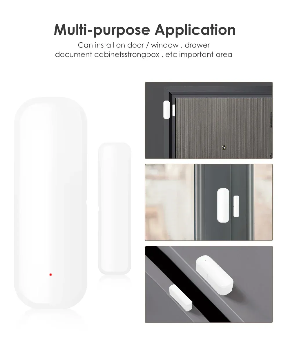 Tuya WiFi Door Sensor Window Sensor Smart Home Wireless Door Detector Smart Life APP Remote Control for Alexa Google Home Tuya WiFi Door Sensor Window Sensor Smart Home Wireless Door Detector Smart Life APP Remote Control for Alexa Google Home
