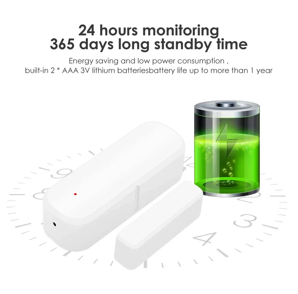 Tuya WiFi Door Sensor Window Sensor Smart Home Wireless Door Detector Smart Life APP Remote Control for Alexa Google Home Tuya WiFi Door Sensor Window Sensor Smart Home Wireless Door Detector Smart Life APP Remote Control for Alexa Google Home