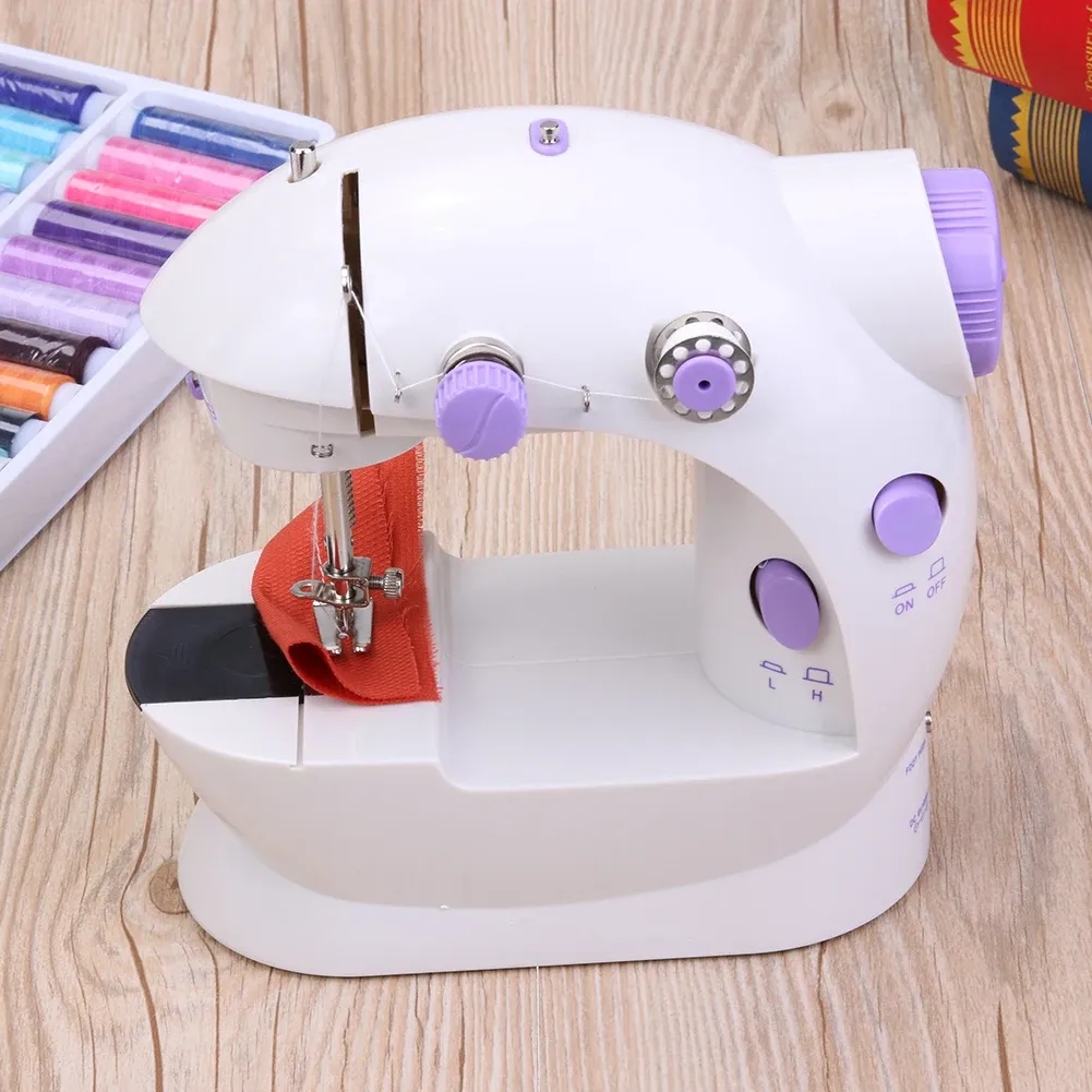 Household 202Mini Sewing Machines Handheld Sewing Machine with Light Cutter Foot Pedal Portable Night Light Sewing Machine Household 202Mini Sewing Machines Handheld Sewing Machine with Light Cutter Foot Pedal Portable Night Light Sewing Machine