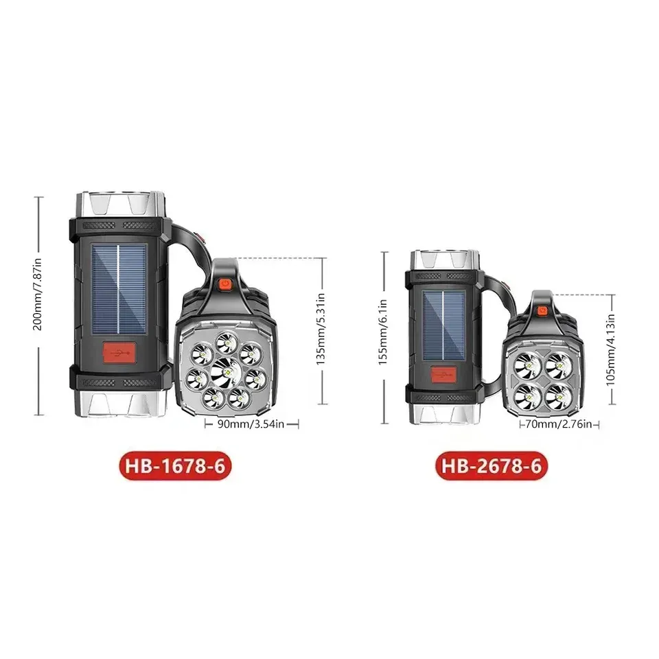 Rechargeable Portable Hand Lamp 8/4 LED Powerful Flashlight Outdoor Camping Solar Charging Light USB Torch With COB Work Lantern Rechargeable Portable Hand Lamp 8/4 LED Powerful Flashlight Outdoor Camping Solar Charging Light USB Torch With COB Work Lantern