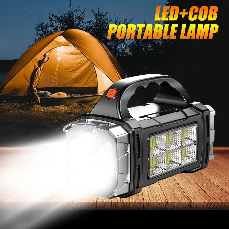 Rechargeable Portable Hand Lamp 8/4 LED Powerful Flashlight Outdoor Camping Solar Charging Light USB Torch With COB Work Lantern Rechargeable Portable Hand Lamp 8/4 LED Powerful Flashlight Outdoor Camping Solar Charging Light USB Torch With COB Work Lantern