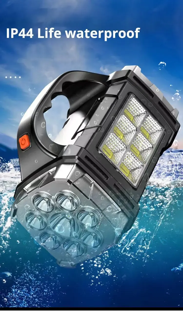 Rechargeable Portable Hand Lamp 8/4 LED Powerful Flashlight Outdoor Camping Solar Charging Light USB Torch With COB Work Lantern Rechargeable Portable Hand Lamp 8/4 LED Powerful Flashlight Outdoor Camping Solar Charging Light USB Torch With COB Work Lantern