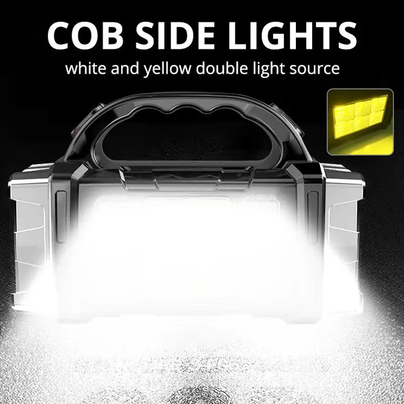 Rechargeable Portable Hand Lamp 8/4 LED Powerful Flashlight Outdoor Camping Solar Charging Light USB Torch With COB Work Lantern Rechargeable Portable Hand Lamp 8/4 LED Powerful Flashlight Outdoor Camping Solar Charging Light USB Torch With COB Work Lantern