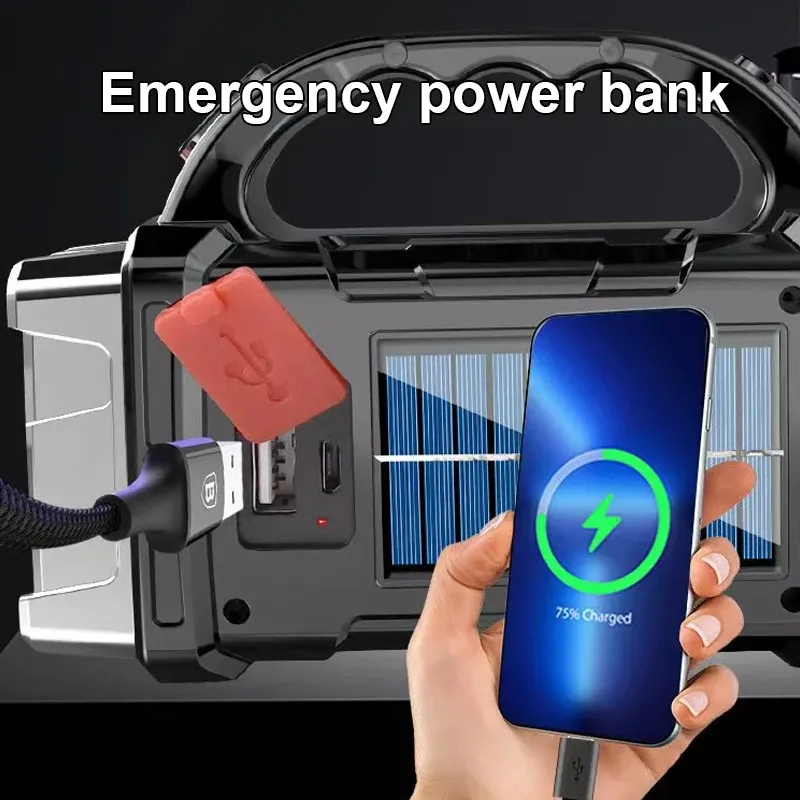 Rechargeable Portable Hand Lamp 8/4 LED Powerful Flashlight Outdoor Camping Solar Charging Light USB Torch With COB Work Lantern Rechargeable Portable Hand Lamp 8/4 LED Powerful Flashlight Outdoor Camping Solar Charging Light USB Torch With COB Work Lantern