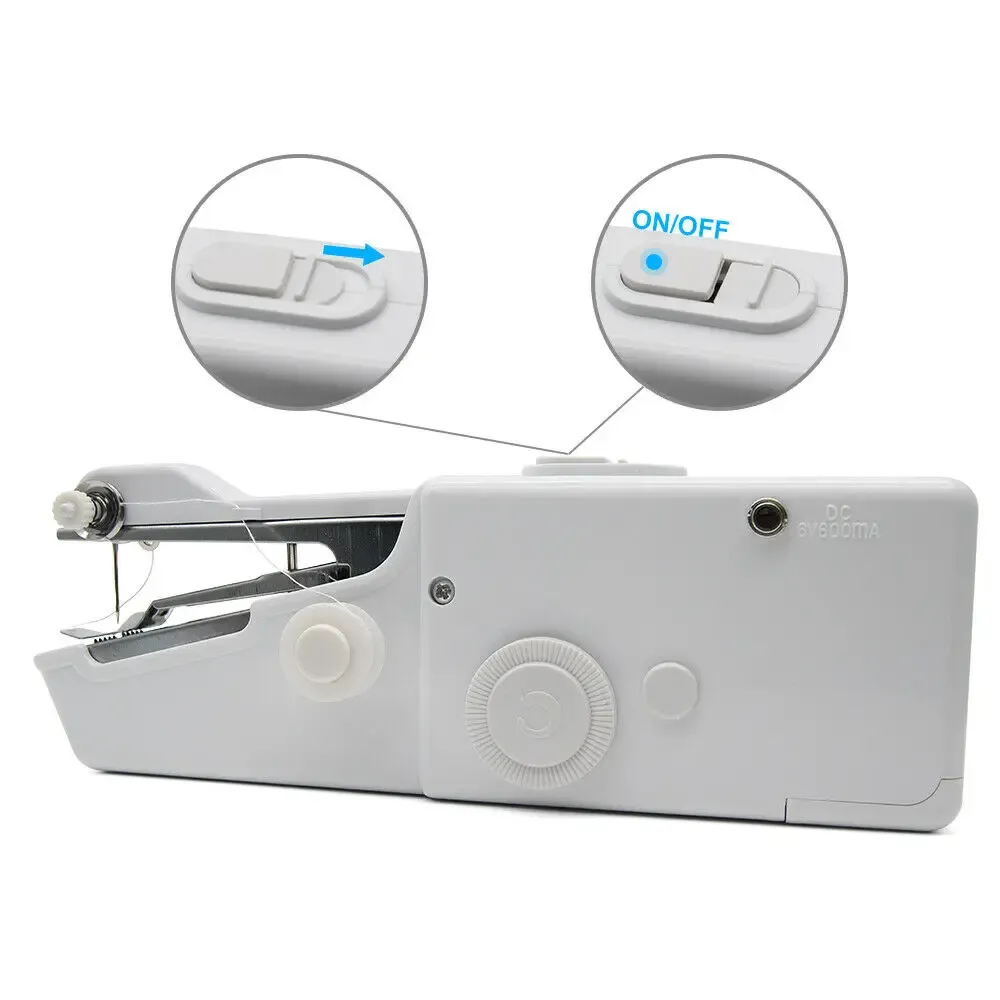 Portable Handheld Sewing Machine Mini Stitch Sew Needlework Cordless Clothes Fabrics Electric Sewing Machine Portable Handheld Sewing Machine Mini Stitch Sew Needlework Cordless Clothes Fabrics Electric Sewing Machine