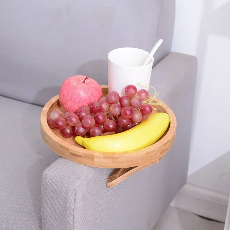 Storage Tray Table Sofa Armrest Clip-On Trays Natural Bamboo Sofa Tray Practical TV Snack Trays for Remote Control Drink Snacks Storage Tray Table Sofa Armrest Clip-On Trays Natural Bamboo Sofa Tray Practical TV Snack Trays for Remote Control Drink Snacks
